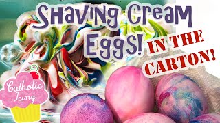 Shaving Cream Eggs- IN THE CARTON!!! So Easy! :-)