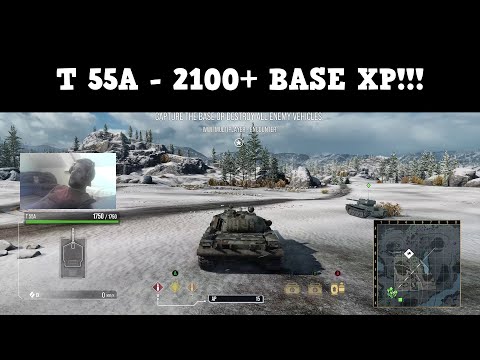 T 55A "2100+ BASE XP" Gameplay at "ARCTIC REGION" map - WoT Console