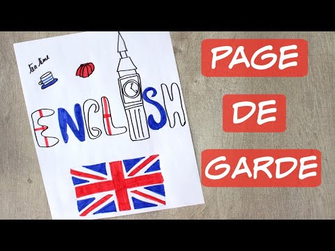 Page de garde pour l'Anglais - Décors ton cahier !