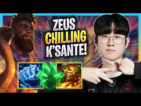 ZEUS CHILLING WITH K'SANTE! - T1 Zeus Plays K'sante TOP vs Malphite! | Season 2023