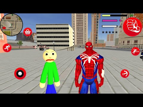 Süper Kahraman Çöp Adam - Juego Baldi Stickman Rope Hero Gangstar City #100 - Android Gameplay