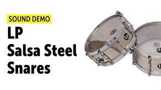 Video thumbnail for LP | Salsa Steel Snares 12" & 13" | Sound Demo (no talking) by Drums Bonedo