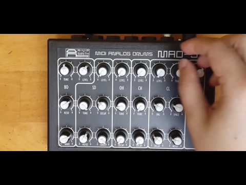 AVP Synth MAD-5 Midi Analog Drums Official demo