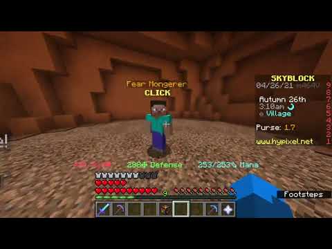 Getting Intimidation Artifact in skyblock | Minecraft Hypixel Skyblock