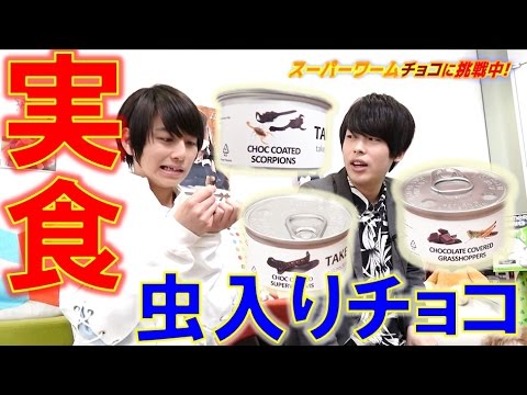 【閲覧注意！？】本物の虫入りチョコ食べてみた…【毎日19時！立石学園】