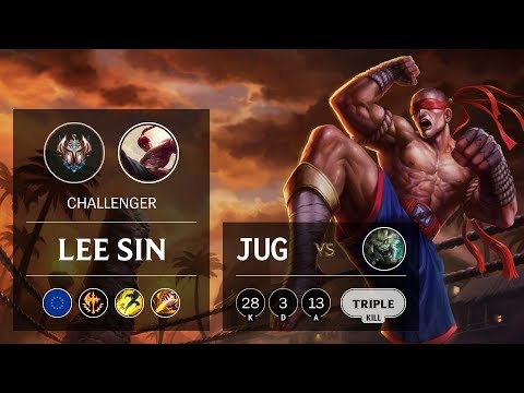 Lee Sin Jungle vs Rengar - EUW Challenger Patch 9.8