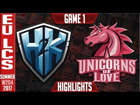 Unicorns of Love vs H2K Highlights Game 1 | EU LCS Week 2 Day 4 Summer 2017 | UOL vs H2K G1