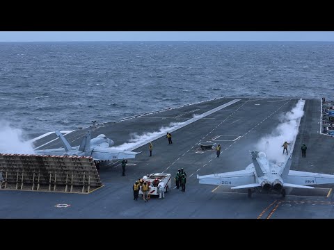 ALL ABOARD: The Nimitz-class aircraft carrier USS George H.W. Bush