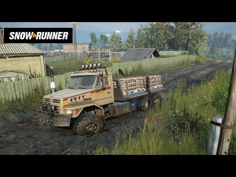 Snowrunner Walkthrough Part 39 in Co-op I Cycle of Cargo + Logitech G29 [1440p 60FPS]