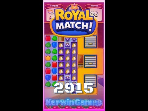 Royal Match Level 2915 - Hard Level - No Boosters Gameplay