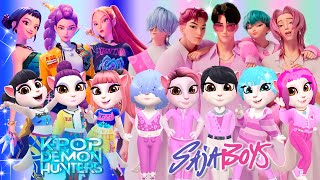 😈🎵 My Talking Angela 2 | K-POP DEMON HUNTERS VS  Saja Boys | New Cosplay | Makeover 🔥✨