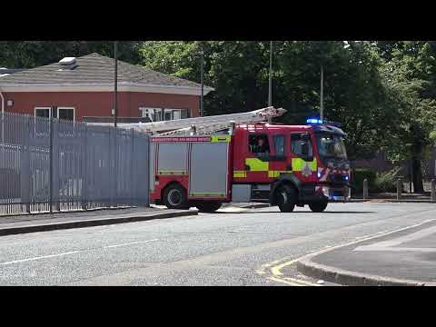 Stretford's Pump Turnout From Eccles Fire Station- Greater Manchester Fire And Rescue Service