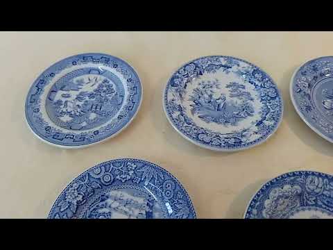 5 SPODE Blue Room Collection Miniatures. GEORGIAN Series. 8cm. l.
