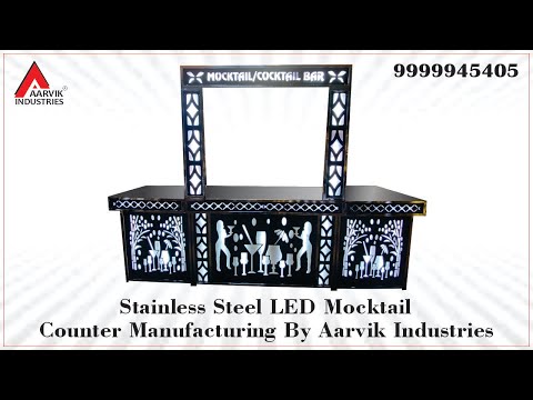 Stainless Steel LED Mocktail Catering Counter