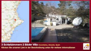 preview picture of video '3 Schlafzimmern 2 Bäder Villa zu verkaufen in Cocentaina, Alicante, Spain'