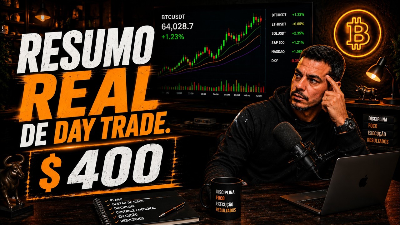 Day Trade no Mercado Cripto: Resumo Real de Operações com Cunha e Bandeira