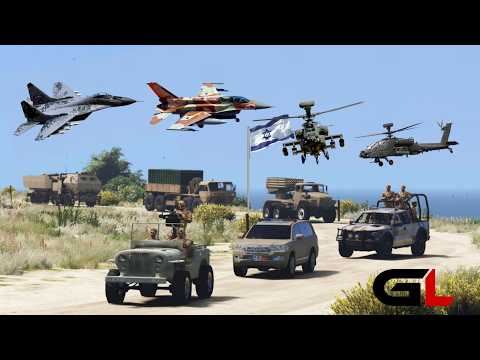 Air Attack On Military Convoy - War Simulation GTA 5