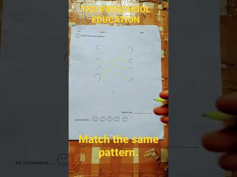 Match The Same Pattern Kindergarten Join The Pattern Nursery