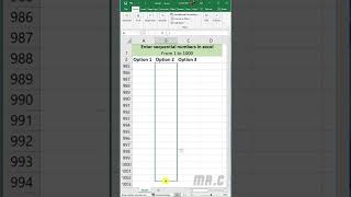 Enter sequential numbers in Excel #shorts