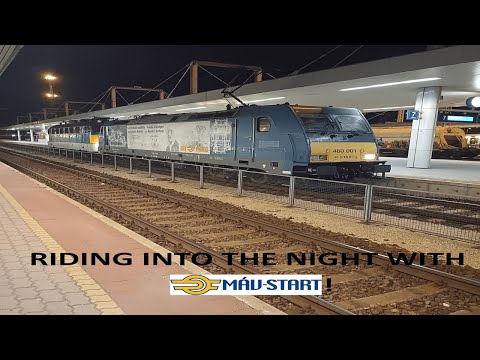 Late night train ride around lake Balaton