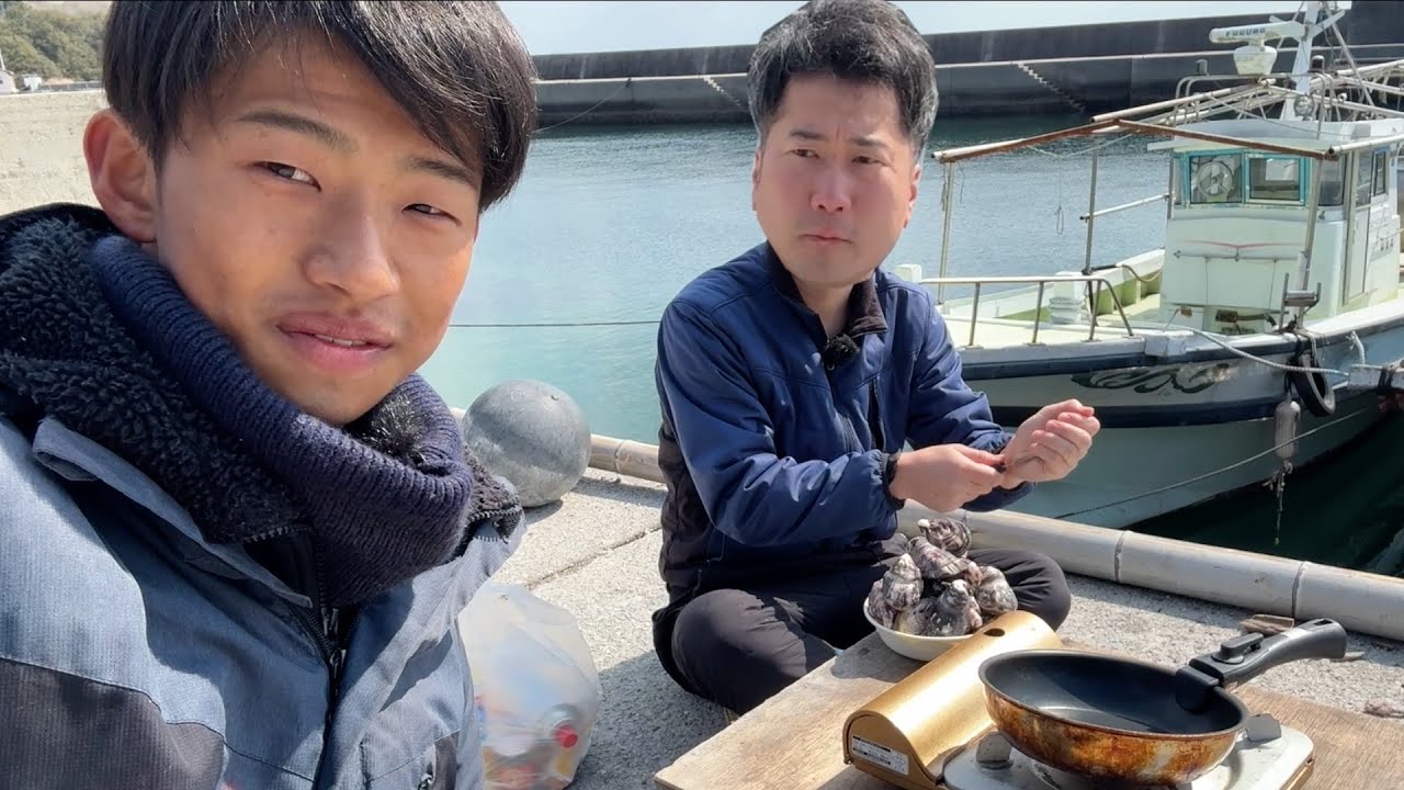 港で宴会をしました。