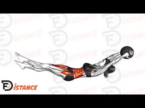 Exercice V-Up alterné avec medecine ball