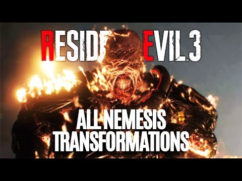 Resident Evil 3 Remake ALL NEMESIS TRANSFORMATIONS