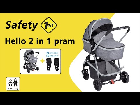 Safety 1st HELLO 2 IN 1 PRAM instructions video (stroller convertible into a pram)