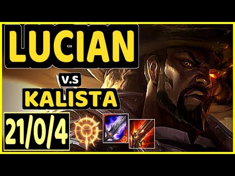 HOLYPHOENIX (LUCIAN) vs KALISTA - 21/0/4 KDA BOTTOM ADC GAMEPLAY - EUW Ranked GRANDMASTER