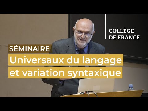 Universaux du langage et variation syntaxique (11) - Luigi Rizzi (2022-2023)