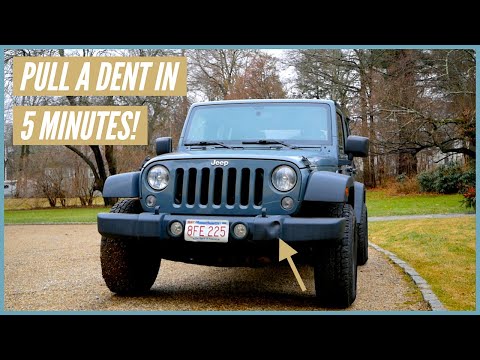 How to Fix a Dented Jeep Bumper // Easy 5 Minute DIY!