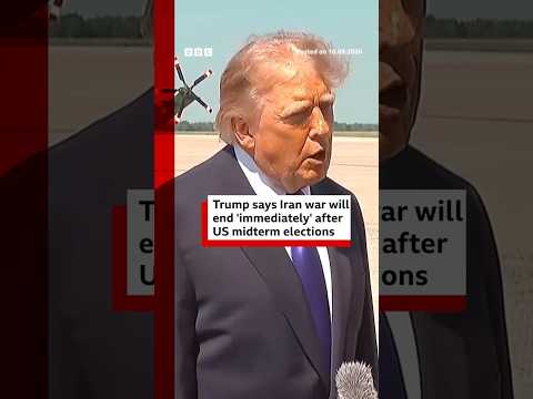 Trump says Iran war will end 'immediately' after US midterm elections. #BBCNews