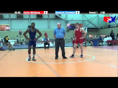 Carter McElhany vs. Santonio Thompson at 2013 ASICS University Nationals - GR