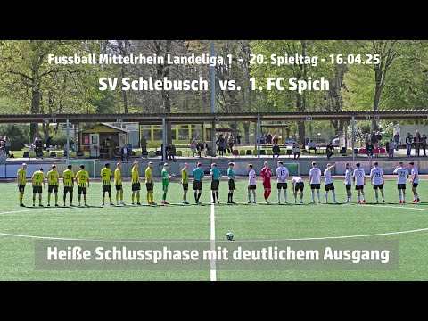 Fussball Landesliga SV Schlebusch vs. 1. FC Spich
