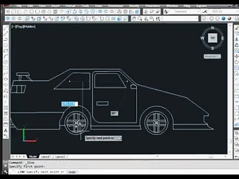 How to design a car on AutoCAD in simple way