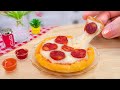 So Yummy Amazing Miniature Pepperoni Pizza Cooking at Mini Kitchen 🍕 Fast Food Recipe