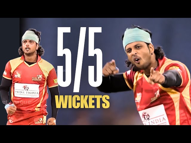 Bigg Boss Aadarsh Being Real Boss!! 5 Wickets for 5 || Celebrity Cricket League #crickethighlights