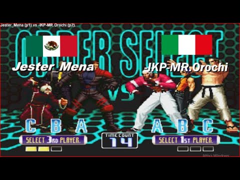 Fightcade // KOF 2002 -  -IKP-MR.Orochi (ita) vs Jester_Mena (mexico) 15/04/2019