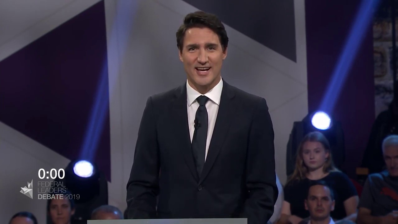 Justin Trudeau answers a question about Canada on the world stage