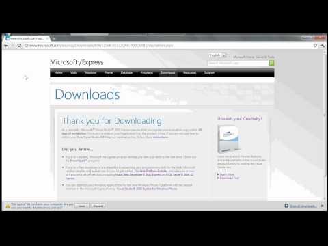 C# Tutorial 1 -  Installing Microsoft Visual C# 2010 Express