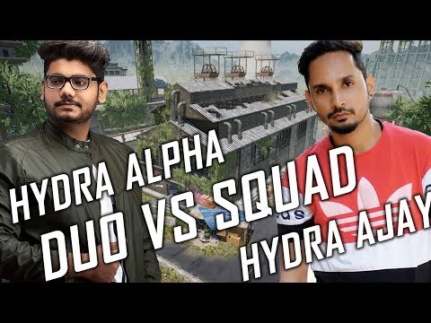 HYDRA ALPHA AND HYDRA AJAY DUO VS SQUAD | NO RECOIL SPRAYS