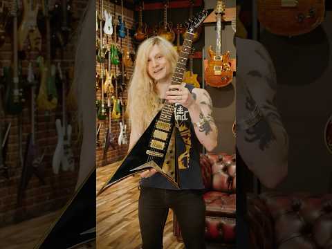 Jackson USA RR1 Rhoads Student Model Diablo Resto Mod Black with Gold Pinstripes & Snakeskin Bevels By Mike Learn 1983 w/OHSC image 15