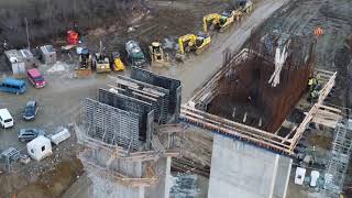 VIDEO: Stadiul lucrărilor la cel mai mare viaduct din autostrada Sibiu - Boița 1 video