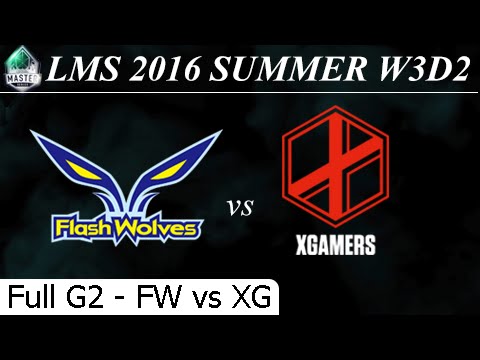 FW vs XG Game 2 Full 25/06/2016 - LMS Summer 2016 W3D2M4 Flash Wolves Extreme Gamers eSports Club