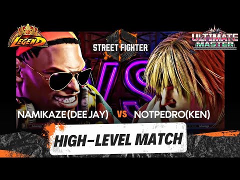 Street Fighter 6 - 🔥 NOTPEDRO (Ultimate Master Ken) vs NAMIKAZE (Legend Dee Jay) | High-Level Match