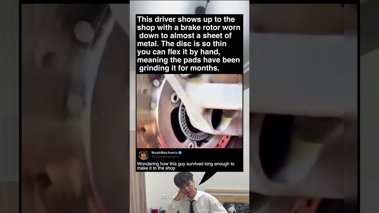 This driver shows up to the shop with a brake rotor worn down