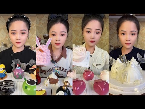 CHINESE MUKBANG SWEET FOOD (CAKE, MOUSSE CAKE)@Xiao Yu Mukbang @Bingxin666 Mukbang EATING SHOW