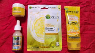 GARNIER BRIGHT COMPLETE night skincare routine | RARA | how to get Glowing radiant bright skin