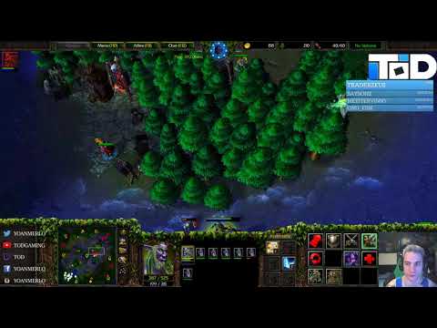 WarCraft III 1.30 PTR - NightElf - Trying out Huntresses with Sentinel, APs & Glaive Throwers