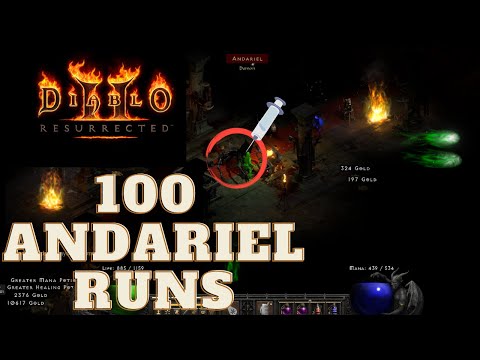 Diablo 2 Resurrected: 100 Hell Andariel Runs Drop Highlights!! (SPOILER: ANDI IS AWSOME)